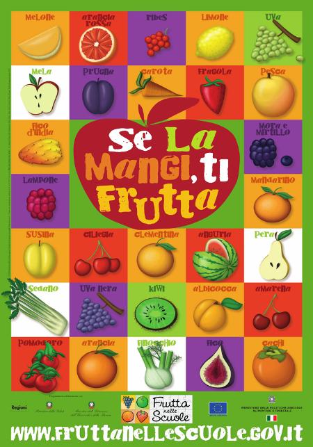 locandina frutta nelle scuole